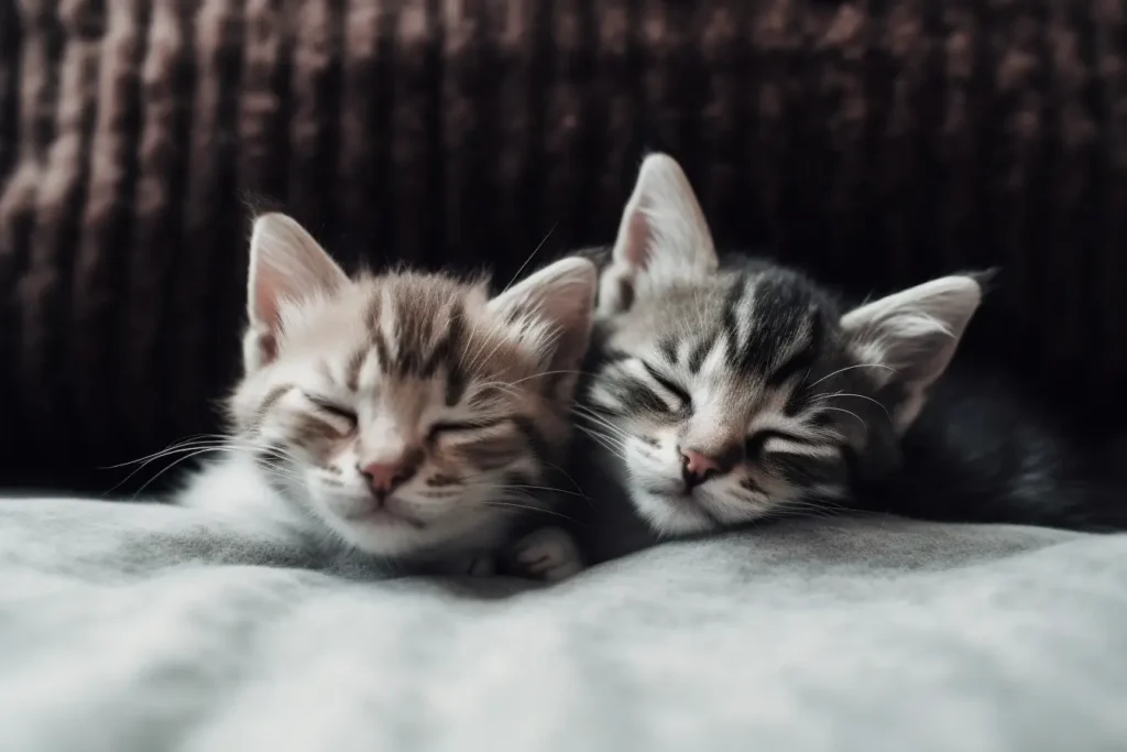 Чому не можна спати з котом - Coolinfo - фото 2 two little kittens sleep with their eyes closed